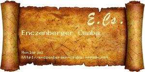 Enczenberger Csaba névjegykártya