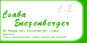 csaba enczenberger business card